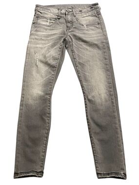 R13 Grey Orion Boy Skinny Mid Rise Crop Jeans (24x26)